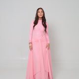 Azalea Cape Dress Blush