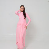 Azalea Cape Dress Blush