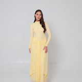 Azalea Cape Dress Lemon