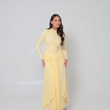 Azalea Cape Dress Lemon
