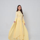 Azalea Cape Dress Lemon