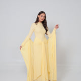 Azalea Cape Dress Lemon