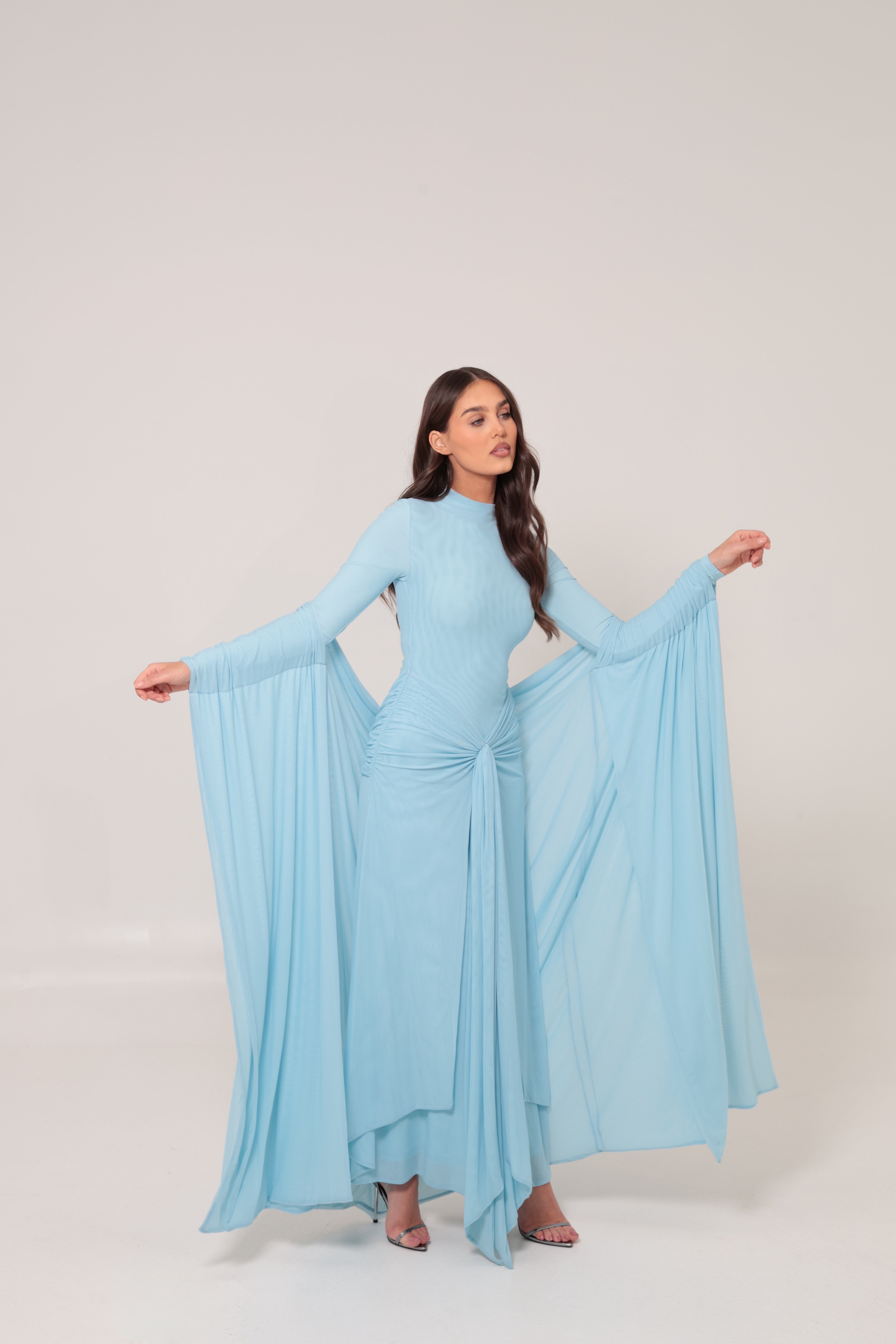 Azalea Cape Dress Blue Alaia Muse Azalea Cape Dress Blue Alaia Muse