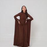 Azalea Cape Dress Brown