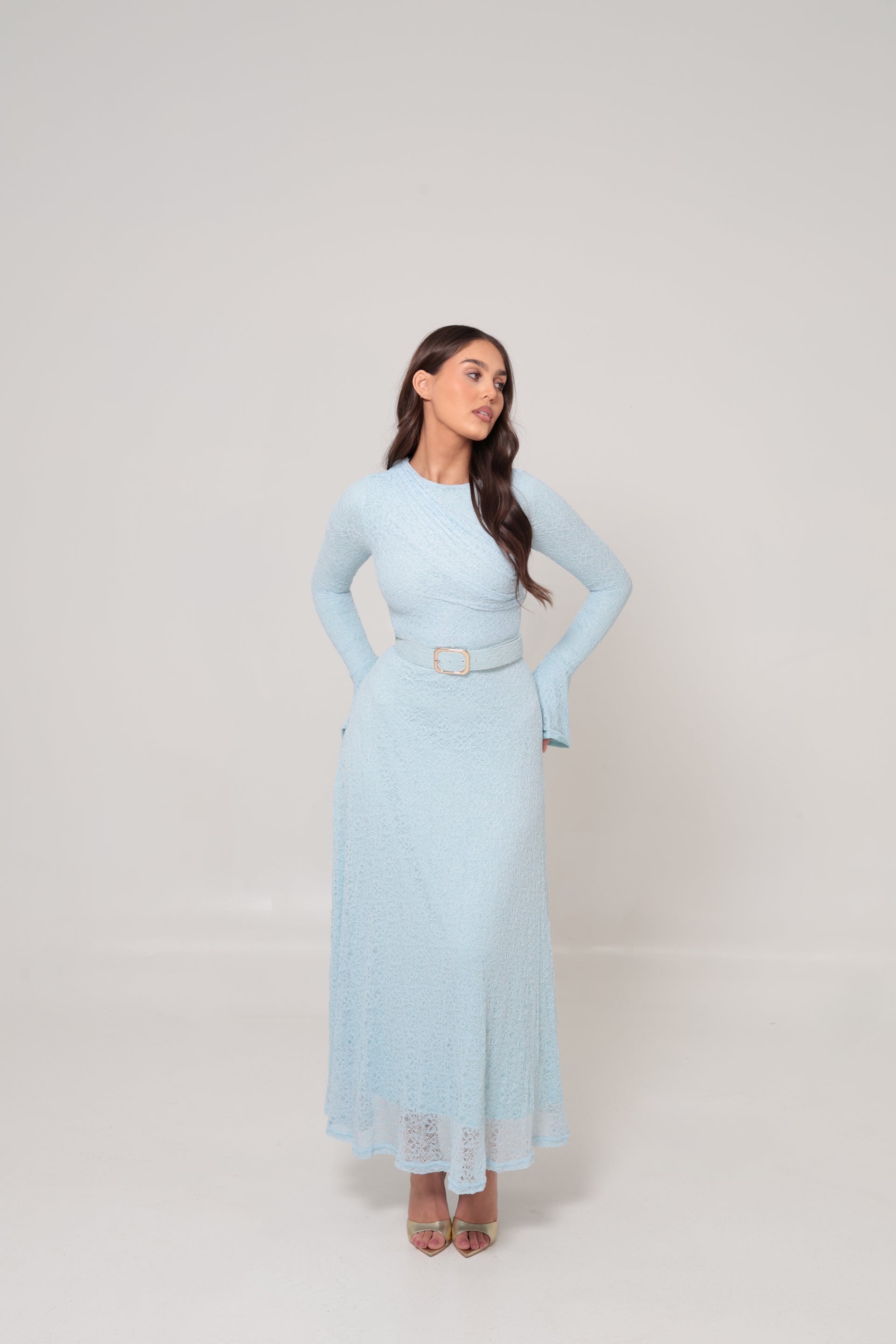 Diana Lace Dress Blue – Alaia Muse