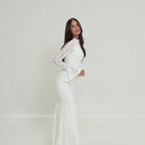 Amelia Floral Lace Dress White