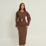 Camila Double Buckle Blazer Dress