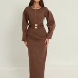 Camila Double Buckle Blazer Dress