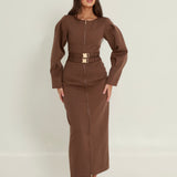 Camila Double Buckle Blazer Dress