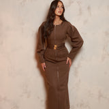 Camila Double Buckle Blazer Dress