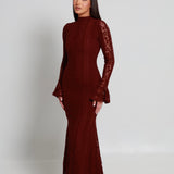 Amelia Floral Lace Burgundy