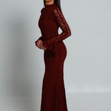 Amelia Floral Lace Burgundy