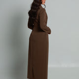 Cairo Hourglass Blazer Dress Walnut